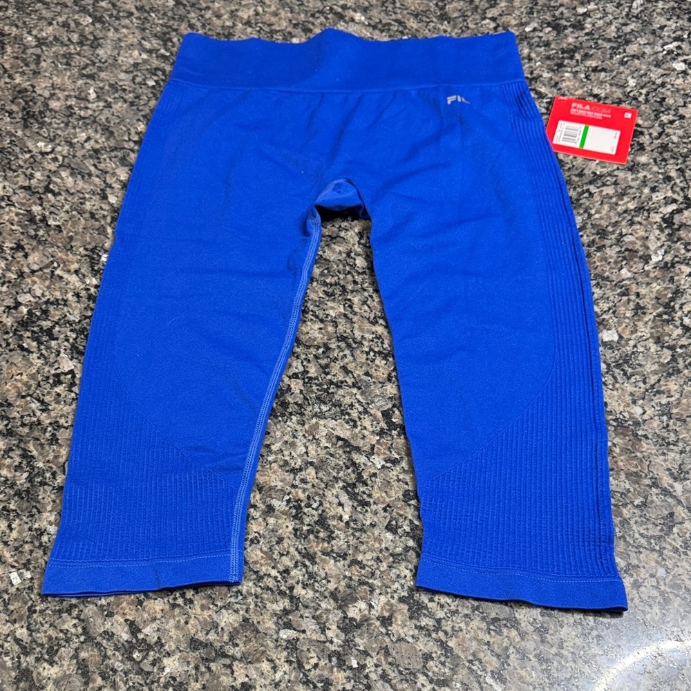 Fila Blue Leggings 5/8 Length Nwt L